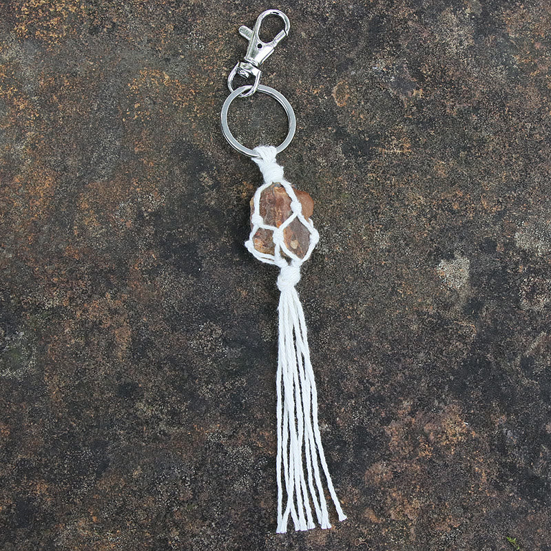 Olivenorma Raw Gemstone Tassel Car Hanging Ornament