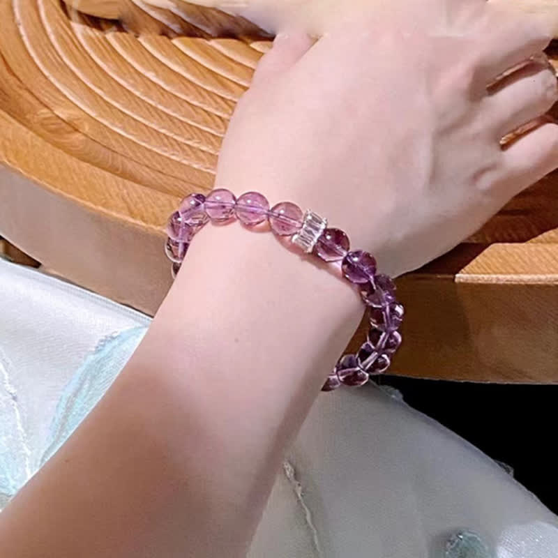 Olivenorma "Previewer" Natural Amethyst Beaded Bracelet