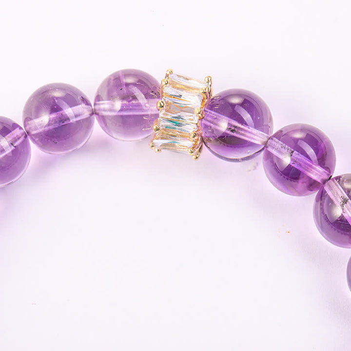 Olivenorma "Previewer" Natural Amethyst Beaded Bracelet