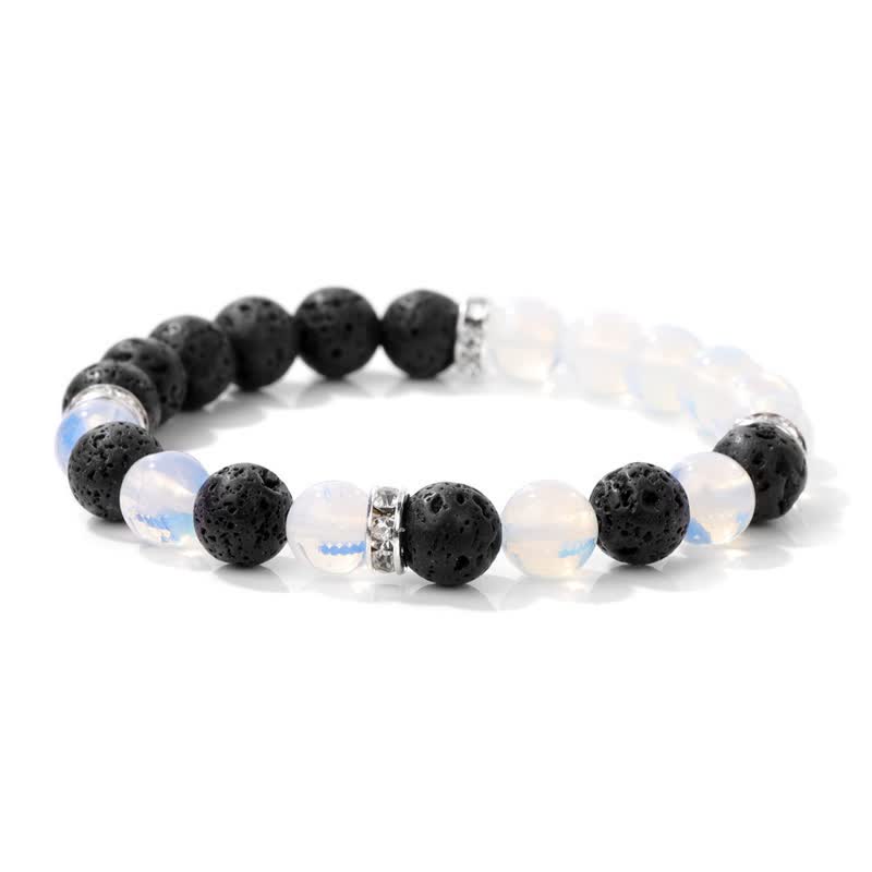 Olivenorma Natural Stone Multicolor Contrast Beaded Bracelet