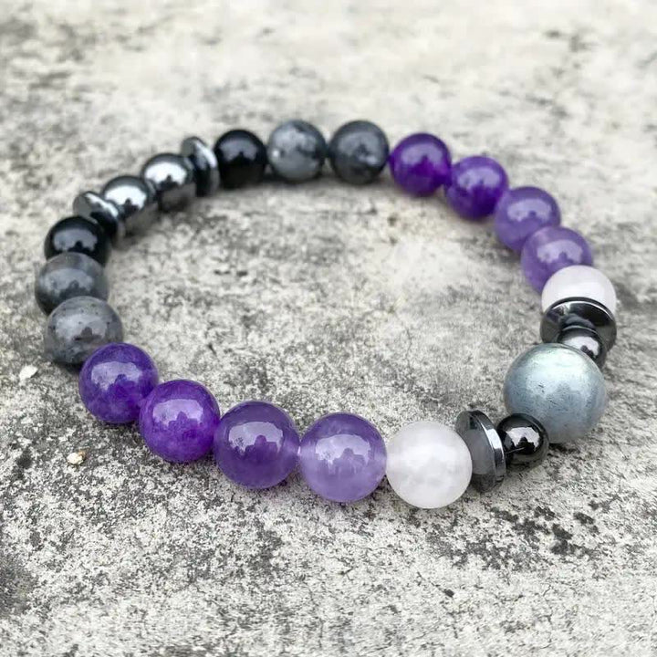 Olivenorma "Healing Broken Heart" Natural Stone Beaded Bracelet