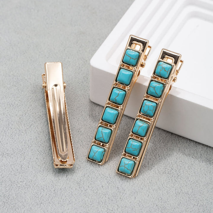 Olivenorma Vintage 4Pcs Turquoise Hair Pins Hairpin