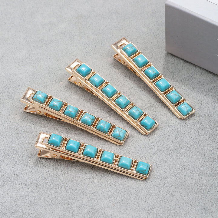 Olivenorma Vintage 4Pcs Turquoise Hair Pins Hairpin