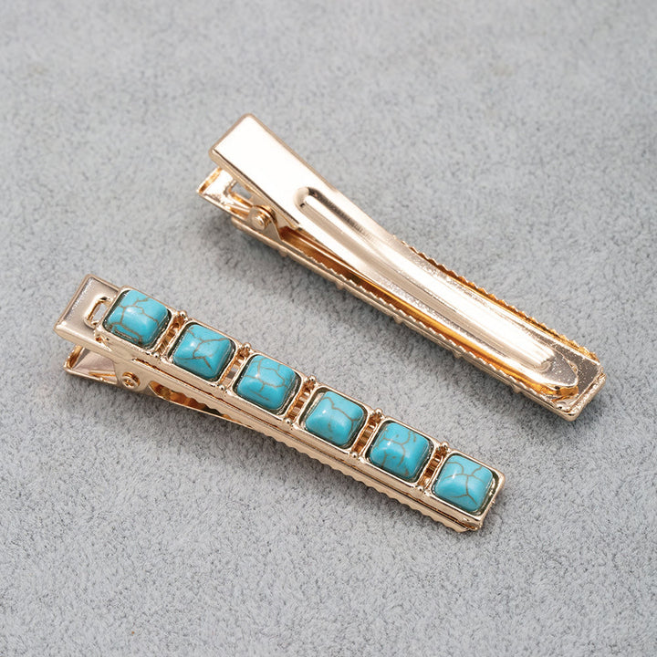 Olivenorma Vintage 4Pcs Turquoise Hair Pins Hairpin