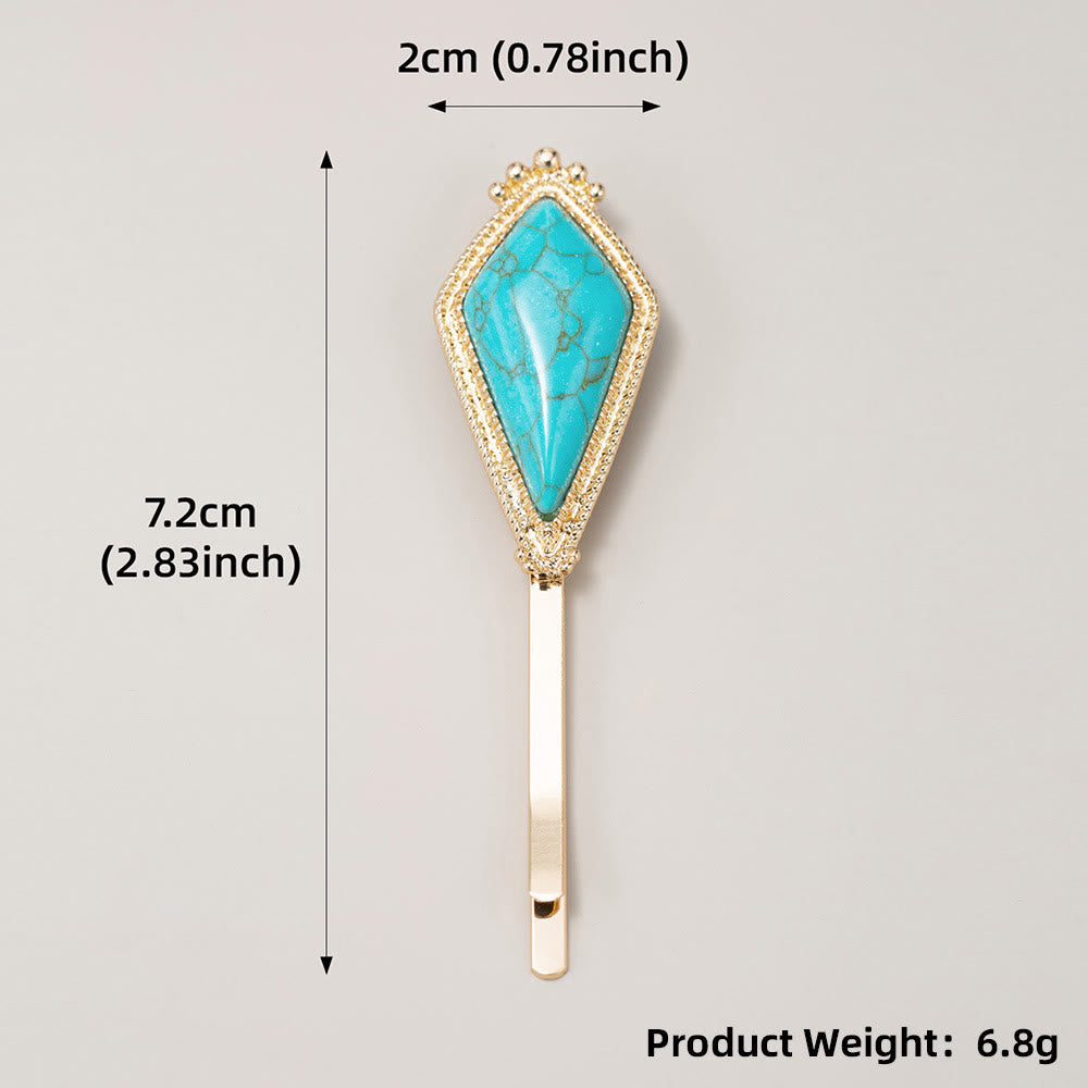 Olivenorma Luxury Turquoise Metal Bobby Pins Hairpin