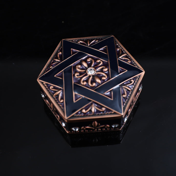 Olivenorma Antique Hexagram Metal Jewelry Box