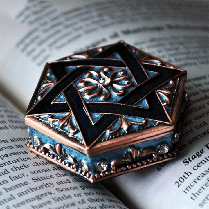 Olivenorma Antique Hexagram Metal Jewelry Box