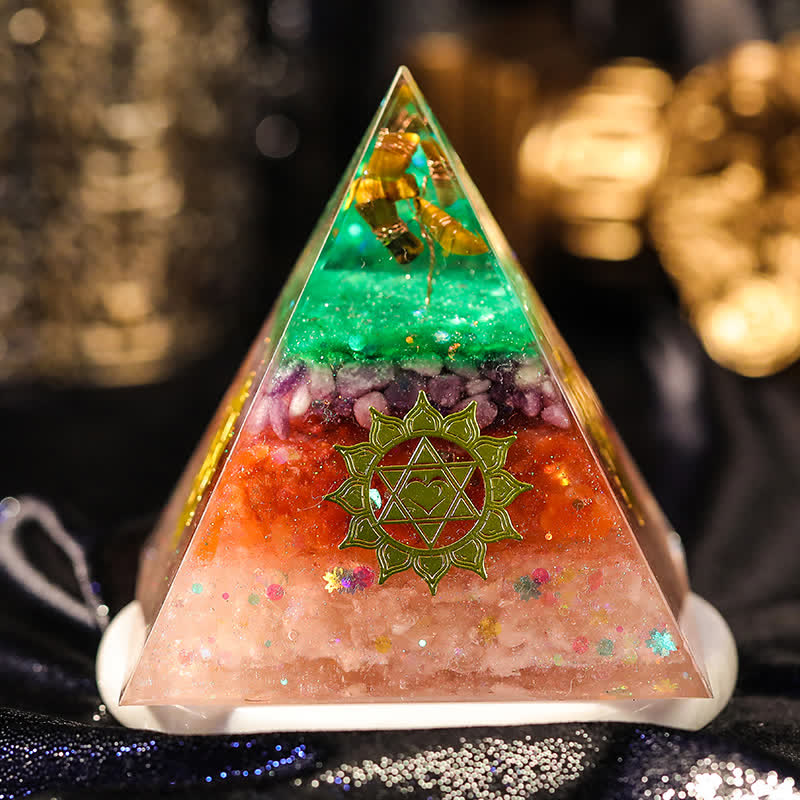 Olivenorma "Increase Opportunities" Natural Stone Orgone Pyramid