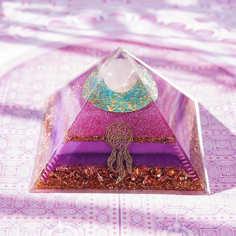 Olivenorma "Dance of Eros" Rose Quartz Orgone Pyramid