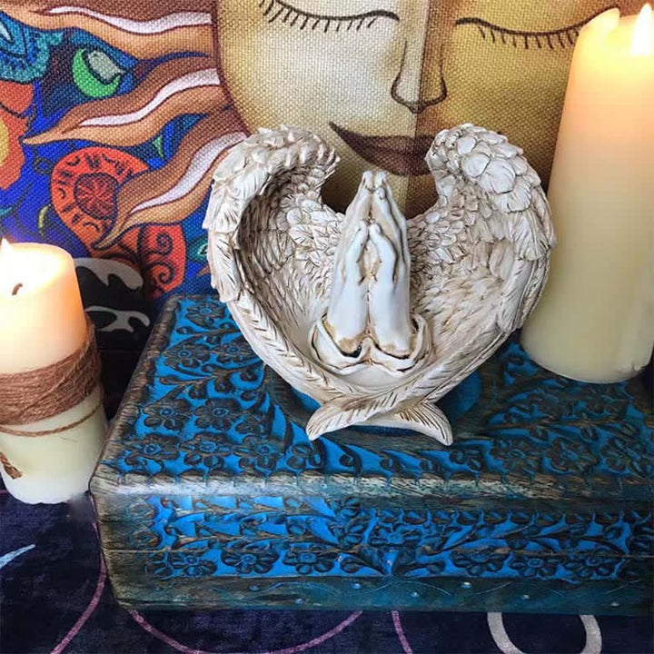 Olivenorma Resin Angel Wings Ornaments Pagan Decoration
