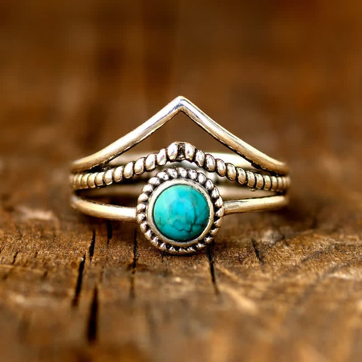 Olivenorma Fashion Hollow Turquoise Ring