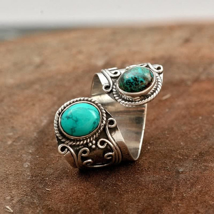 Olivenorma Vintage Turquoise Open Surround Ring