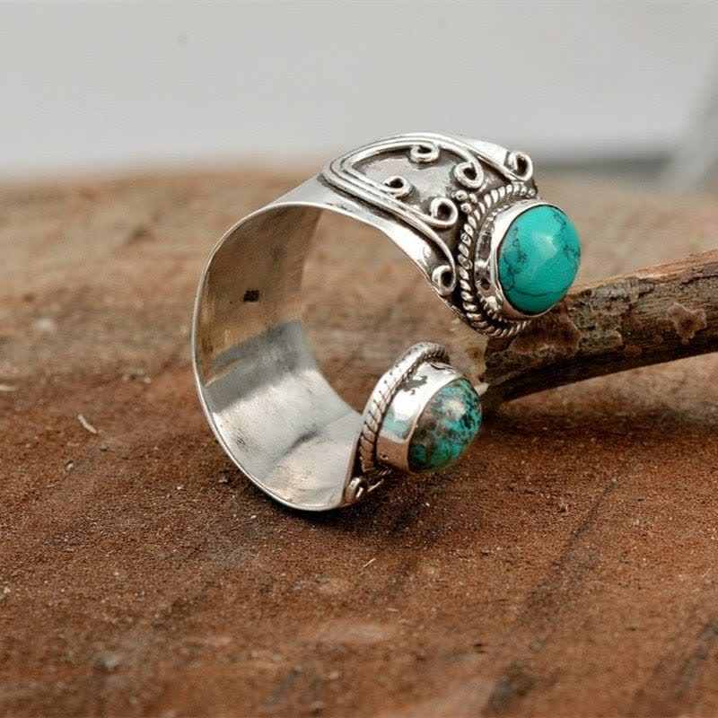 Olivenorma Vintage Turquoise Open Surround Ring