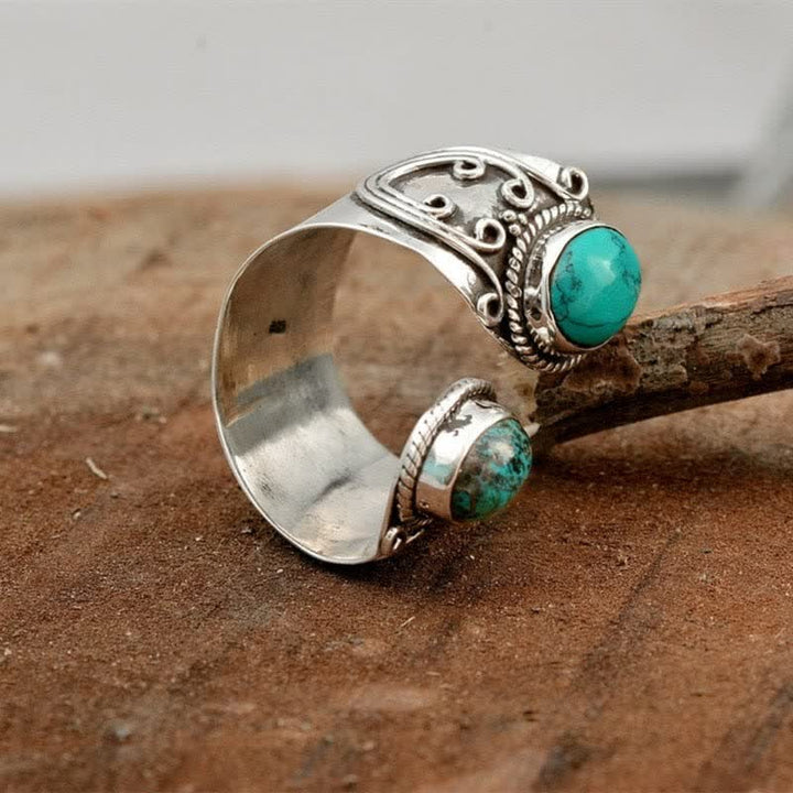 Olivenorma Vintage Turquoise Open Surround Ring