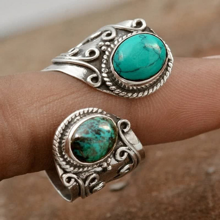 Olivenorma Vintage Turquoise Open Surround Ring