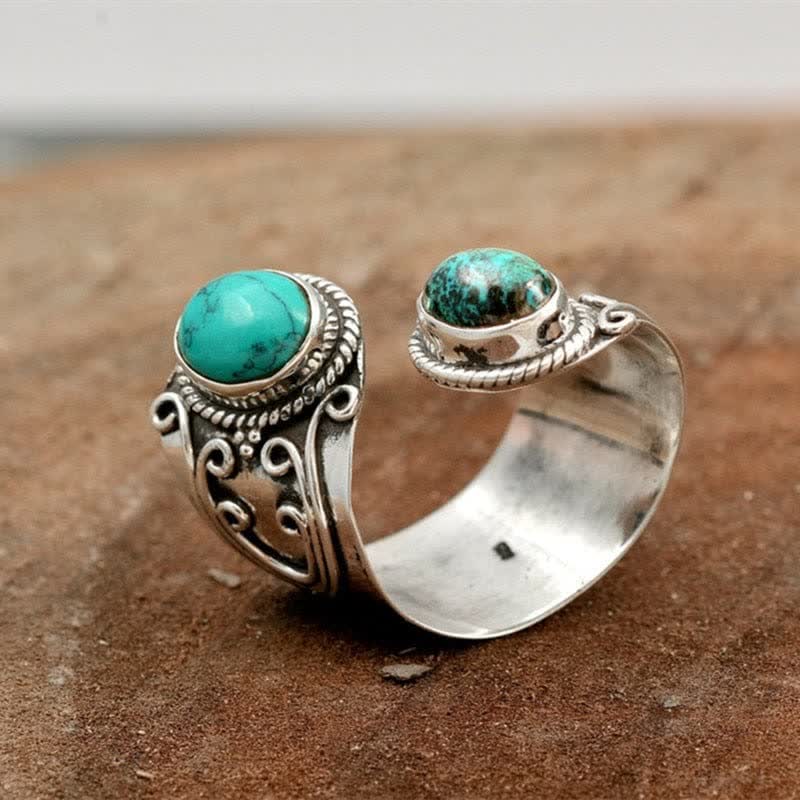 Olivenorma Vintage Turquoise Open Surround Ring