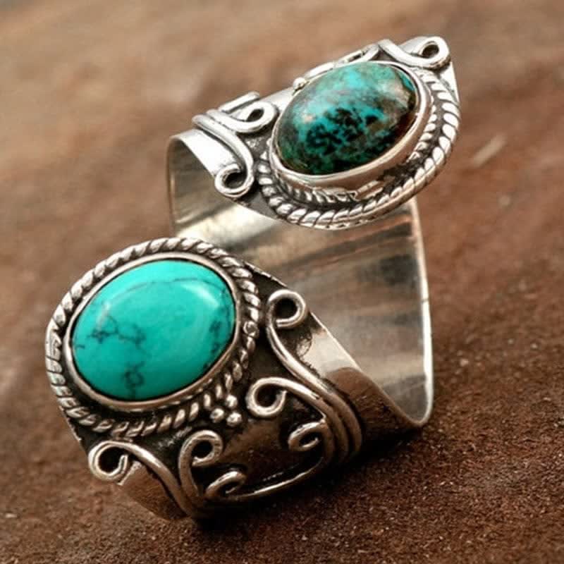Olivenorma Vintage Turquoise Open Surround Ring