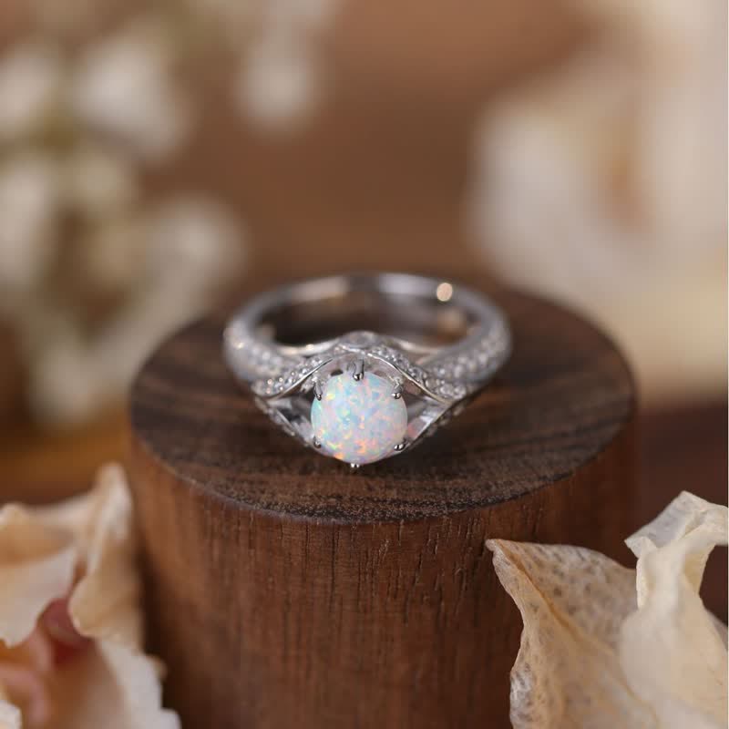 Olivenorma Natural Opal Light Luxury Ring