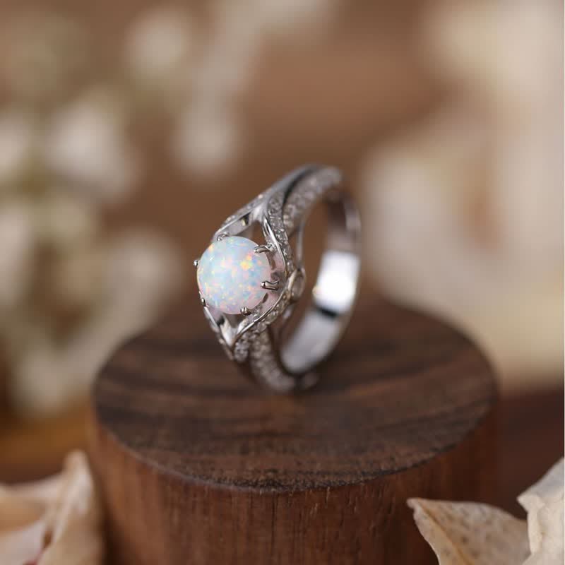 Olivenorma Natural Opal Light Luxury Ring