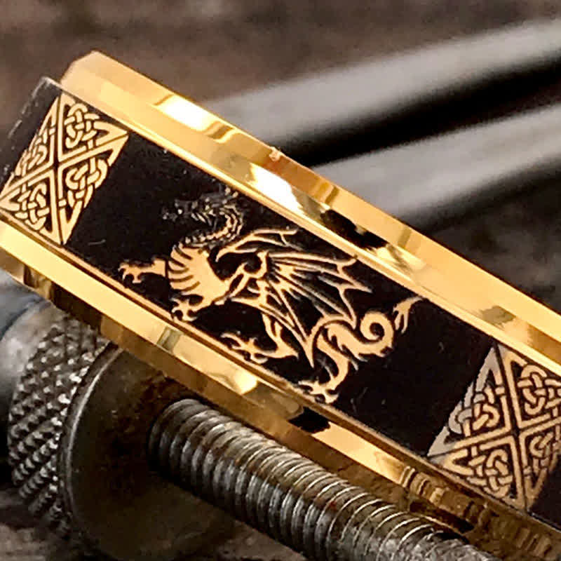 FREE Today: Mens Celtic Dragon Tungsten Ring - image 1