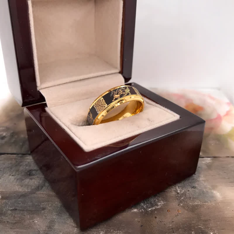 FREE Today: Mens Celtic Dragon Tungsten Ring - image 2