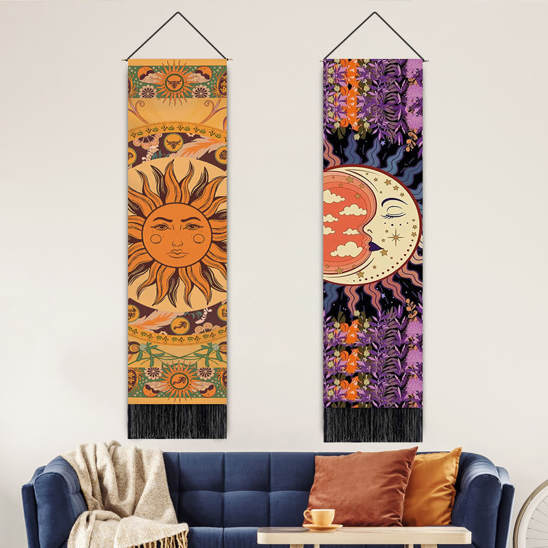 Olivenorma Moon And Sun Wall Hanging Ornament Tapestry