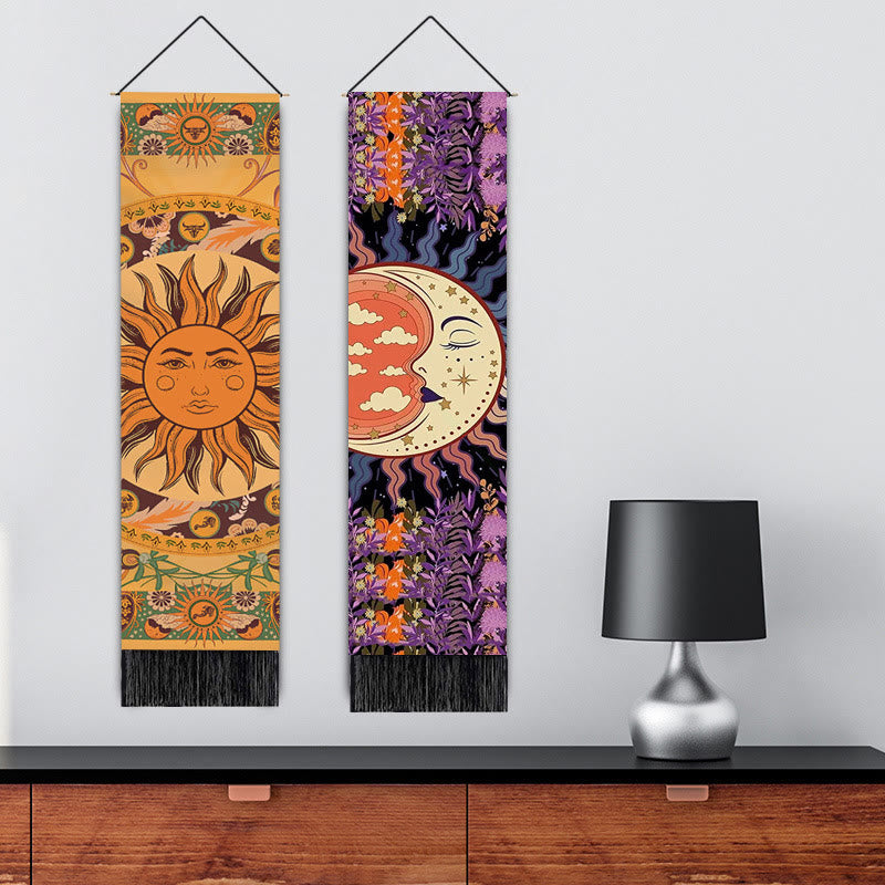 Olivenorma Moon And Sun Wall Hanging Ornament Tapestry