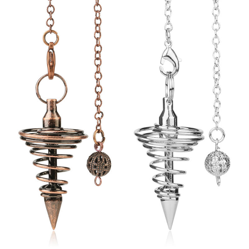 Olivenorma Metal Spiral Reiki Healing Pendulum Chain