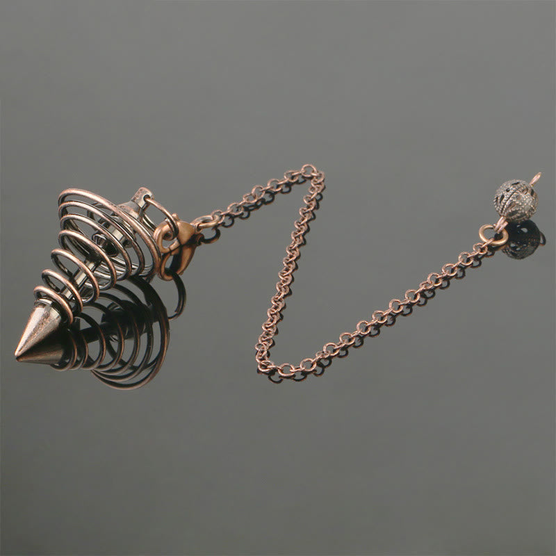 Olivenorma Metal Spiral Reiki Healing Pendulum Chain - Bronze Color - image 1