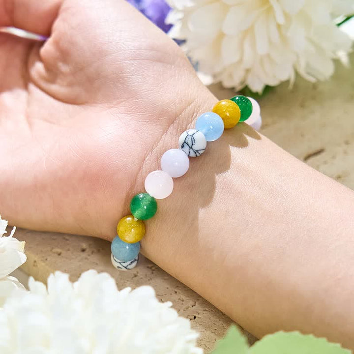 Olivenorma 8mm Multicolor Natural Stone Beaded Bracelet