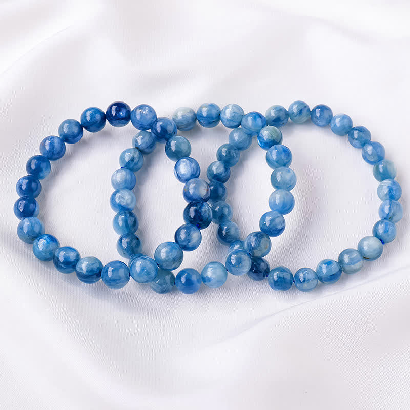 Olivenorma 8/9mm Natural Kyanite Beaded Bracelet