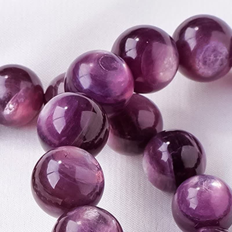 Olivenorma 9/12mm Natural Amethyst Beaded Bracelet