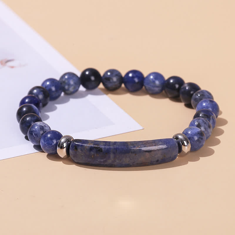 Olivenorma Natural Stone Long Crystal Beaded Bracelet - Sodalite - image 21