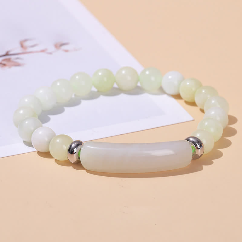 Olivenorma Natural Stone Long Crystal Beaded Bracelet - Amazonite - image 5