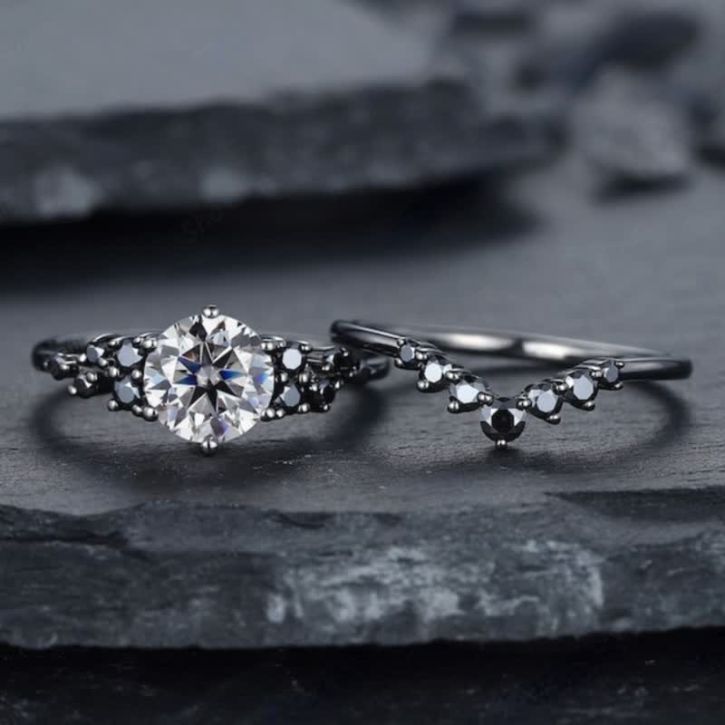 FREE Today: Zircon with Black Obsidian 3-Pieces Ring Set - image 12