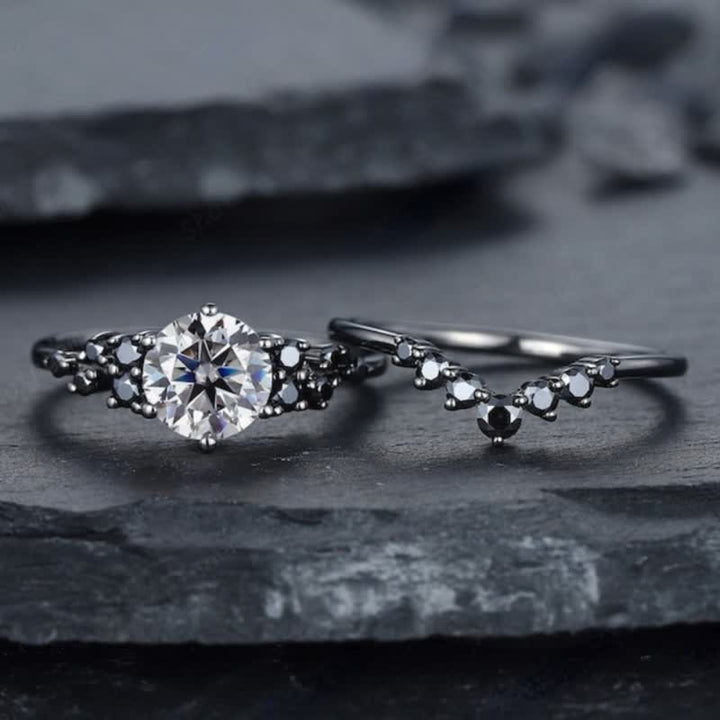 FREE Today: Zircon with Black Obsidian 3-Pieces Ring Set - image 12