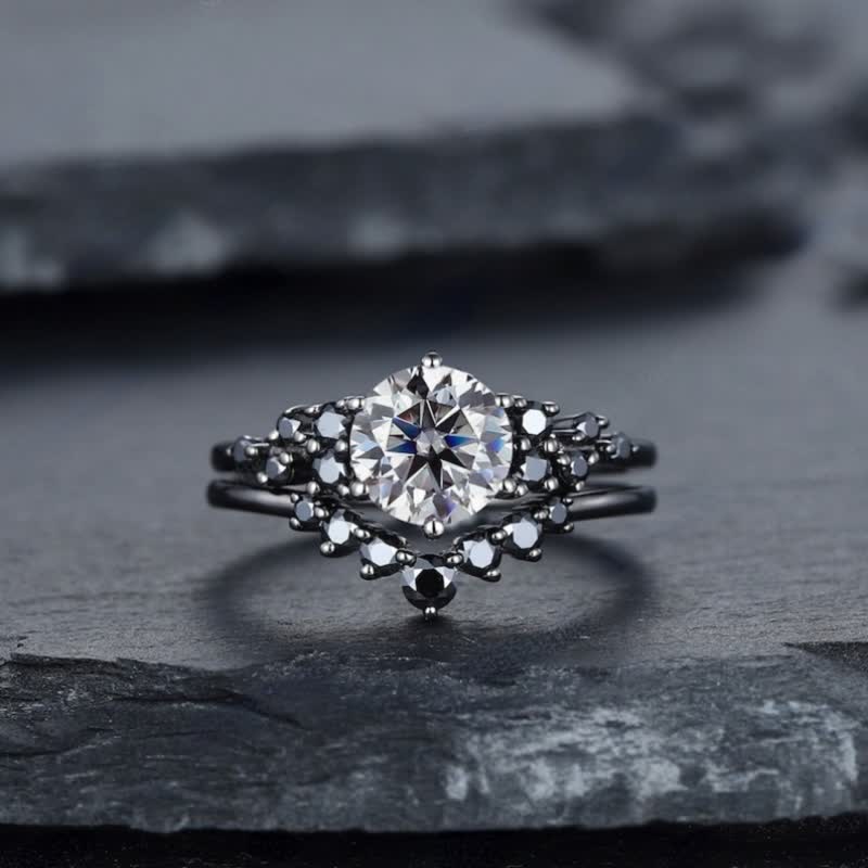 FREE Today: Zircon with Black Obsidian 3-Pieces Ring Set - image 13