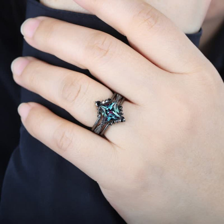FREE Today: Zircon with Black Obsidian 3-Pieces Ring Set - image 8