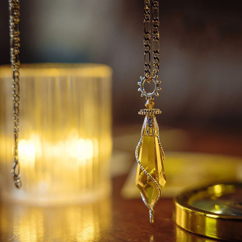 Olivenorma Lord of the Mysteries | Meditation Klein Citrine Necklace Pendulum