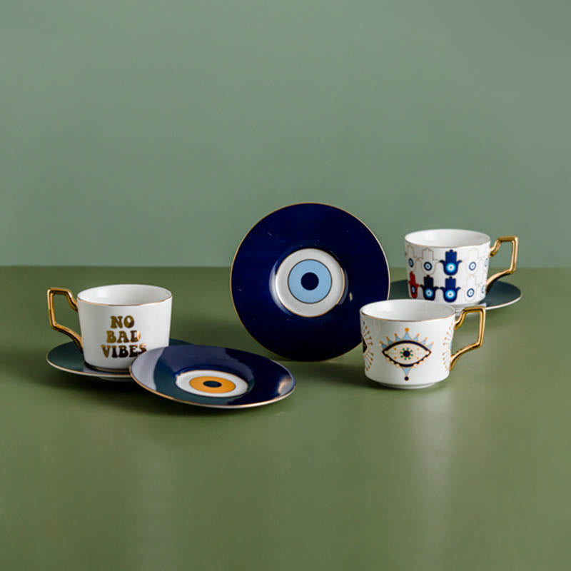 Olivenorma Yasmeen Artisan Evil Eye Coffee Mug Cup