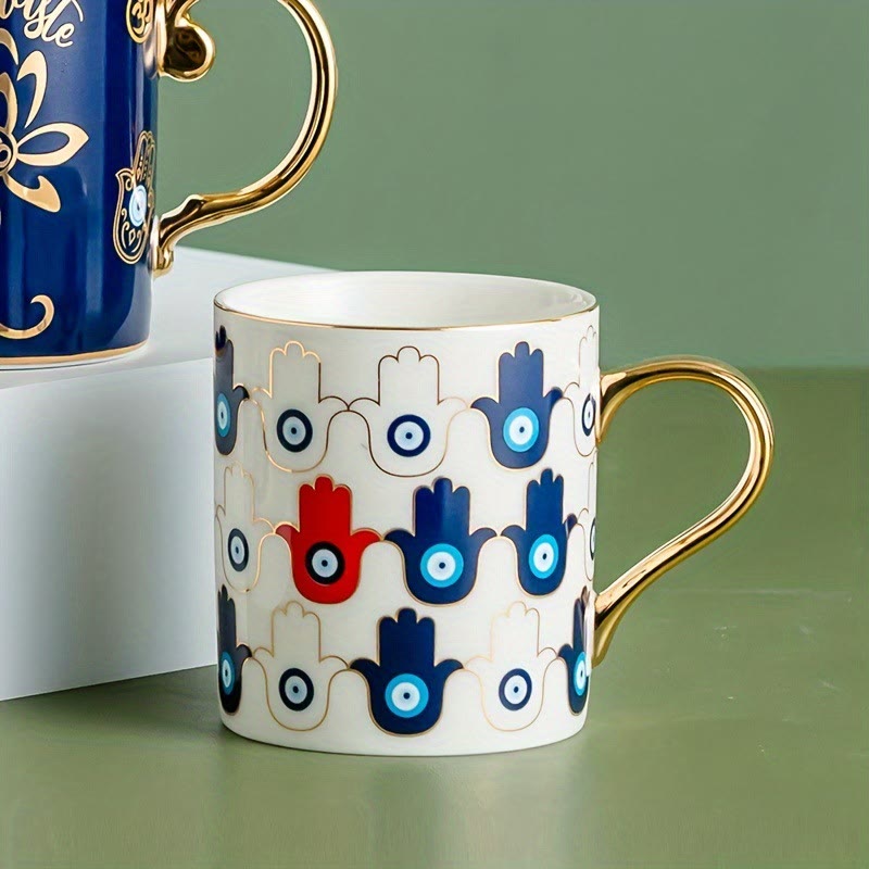 Olivenorma Evil Eye Pattern Coffee Cup Ceramic Tea Mug