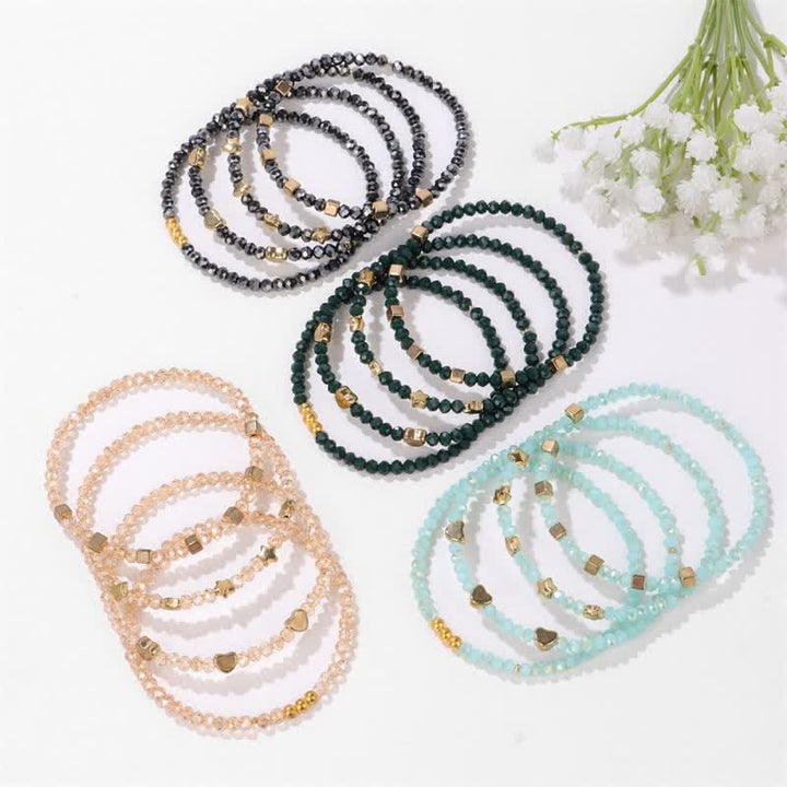 Olivenorma 4mm Stone Beads 5 Piece Bracelet