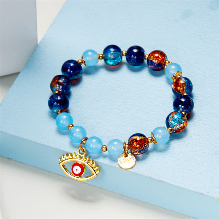 Olivenorma Natural Stone Two Color Flash Beaded Bracelet