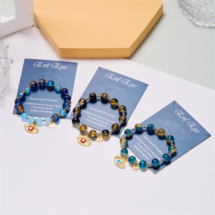 Olivenorma Natural Stone Two Color Flash Beaded Bracelet