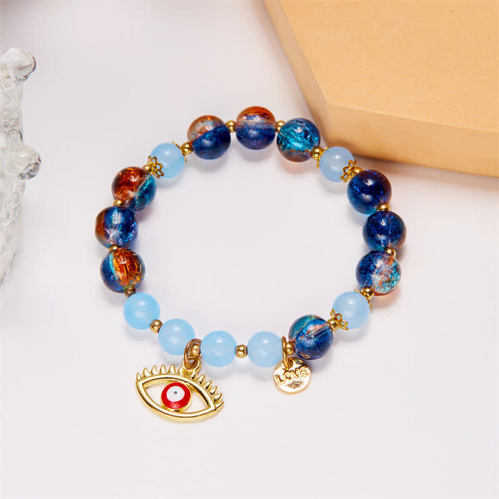 Olivenorma Natural Stone Two Color Flash Beaded Bracelet