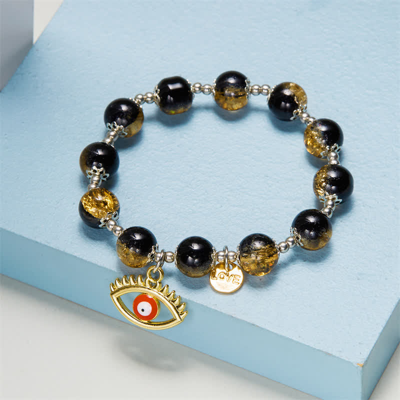 Olivenorma Natural Stone Two Color Flash Beaded Bracelet