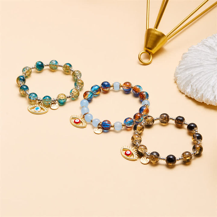 Olivenorma Natural Stone Two Color Flash Beaded Bracelet