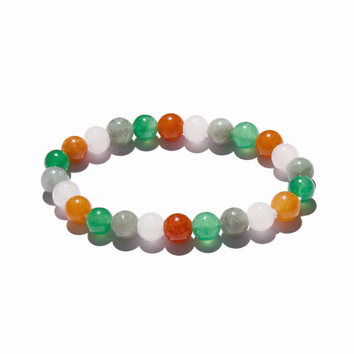 Olivenorma 8mm Multicolor Natural Stone Labradorite Beaded Bracelet
