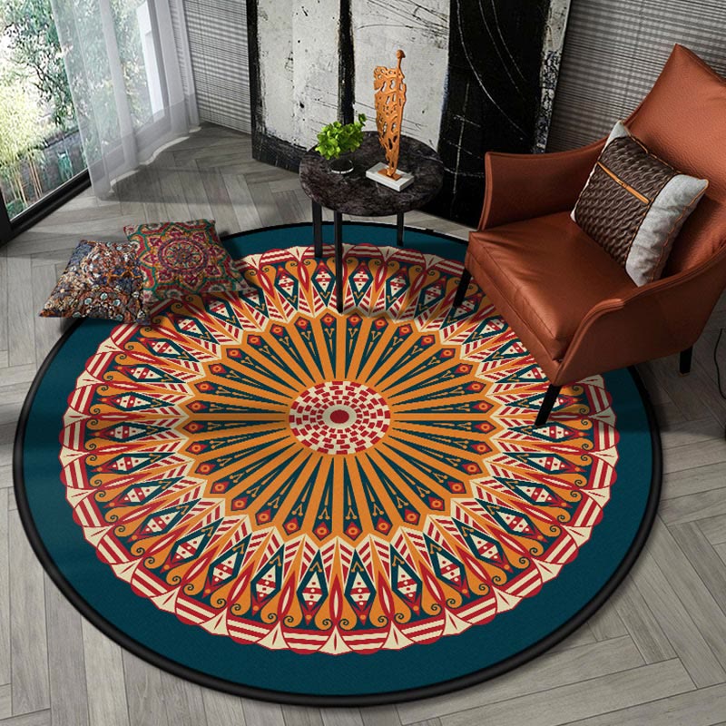 Olivenorma Boho Round Area Rug Mandala Carpet