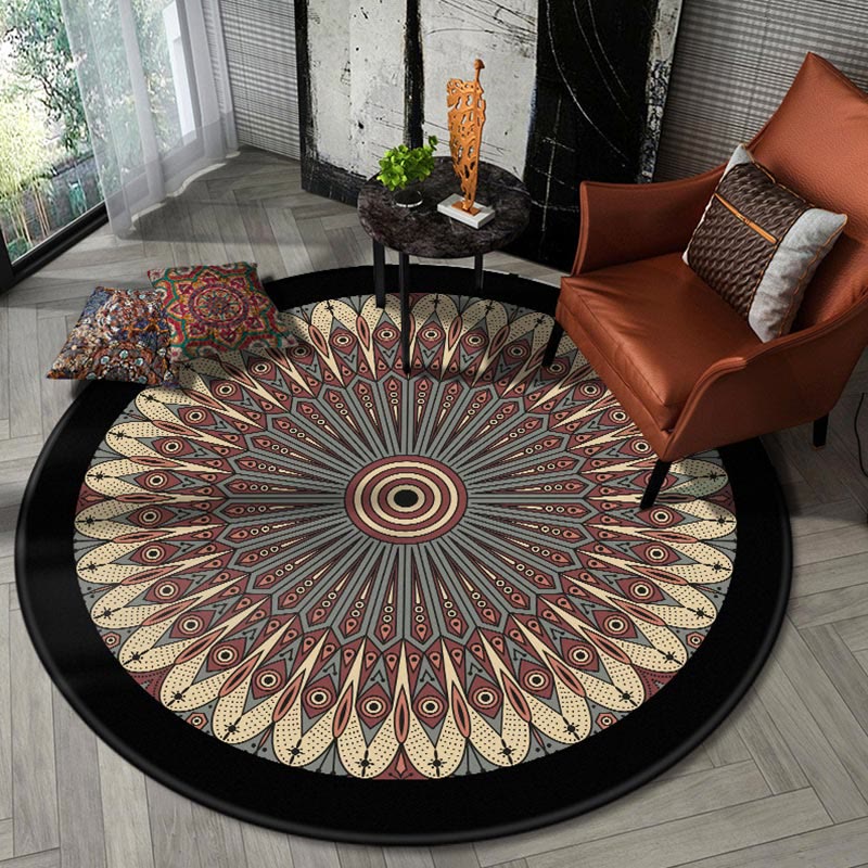 Olivenorma Boho Round Area Rug Mandala Carpet